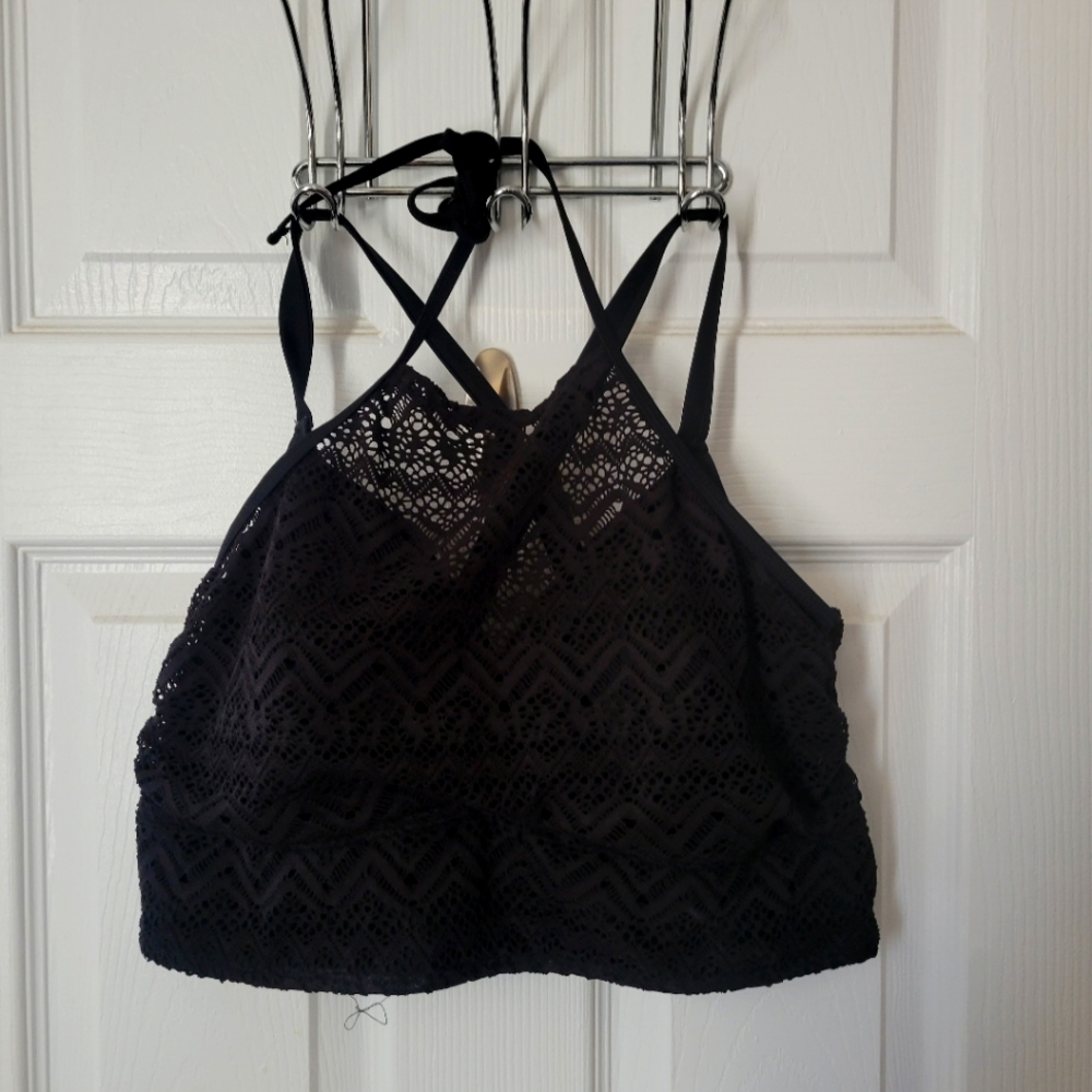 Torrid Black Halter Bathing Suit Top